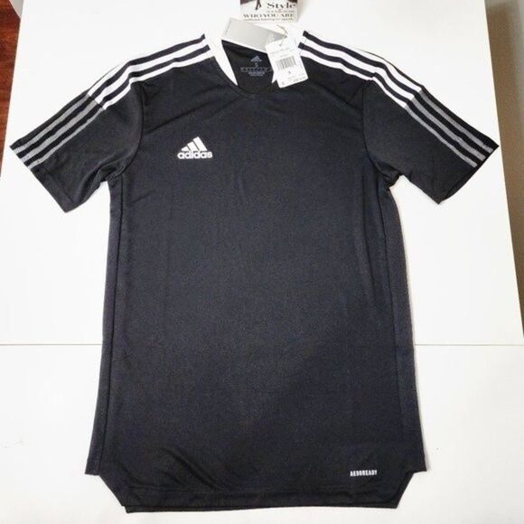 NEW! Men's Adidas TIRO21 TR JSY Training T-Shirt Black Jersey GM7586 Siz… - Picture 1 of 4
